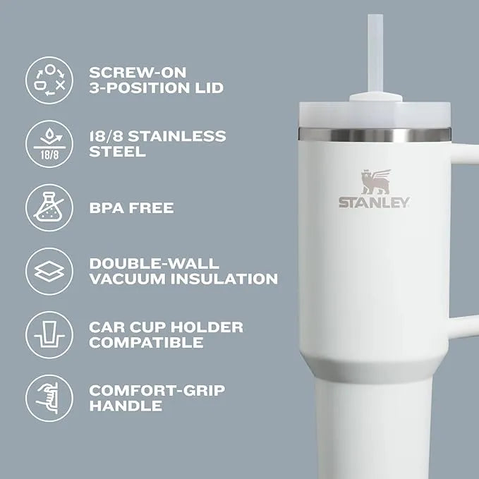 Stanley Insulated Cup – Stainless Steel Travel Tumbler with Straw