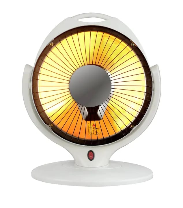 Sun Halogen Dish Heater 300W/600W - Dual Power Apple Shape Heater with Solar Compatibility