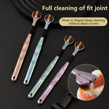 2 PCS Triple Sided Toothbrush Triple Head Wrap Household Soft Bristles Cleaning Daily Sensory Toothbrush